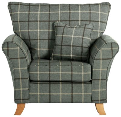 Collection Kayla Fabric Chair - Grey/Green.